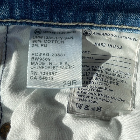 AG Stilt Roll-Up Jeans, Cigarette Leg, Size 29, Excellent Condition - Picture 5 of 16